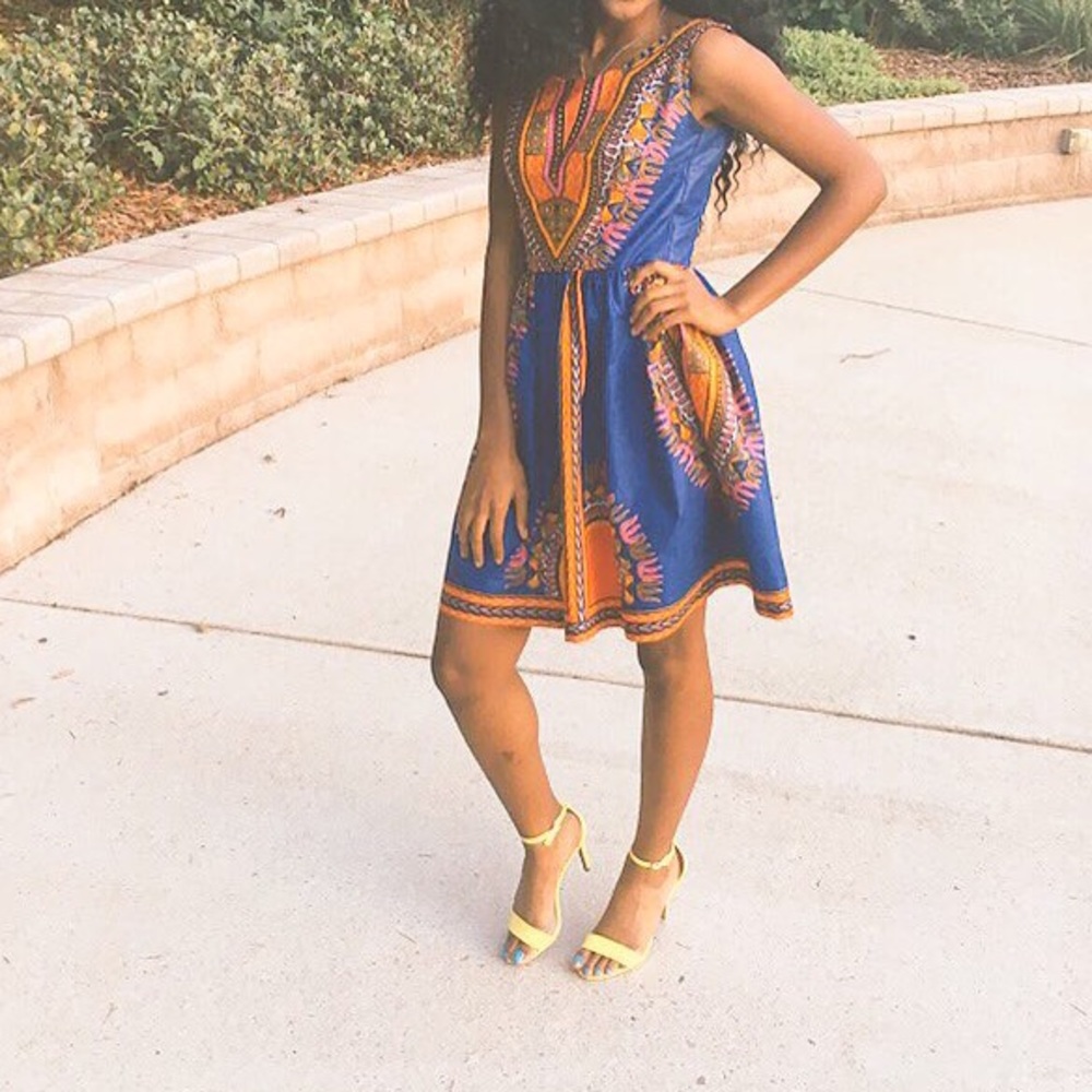 African Print Junior Dashiki Dress